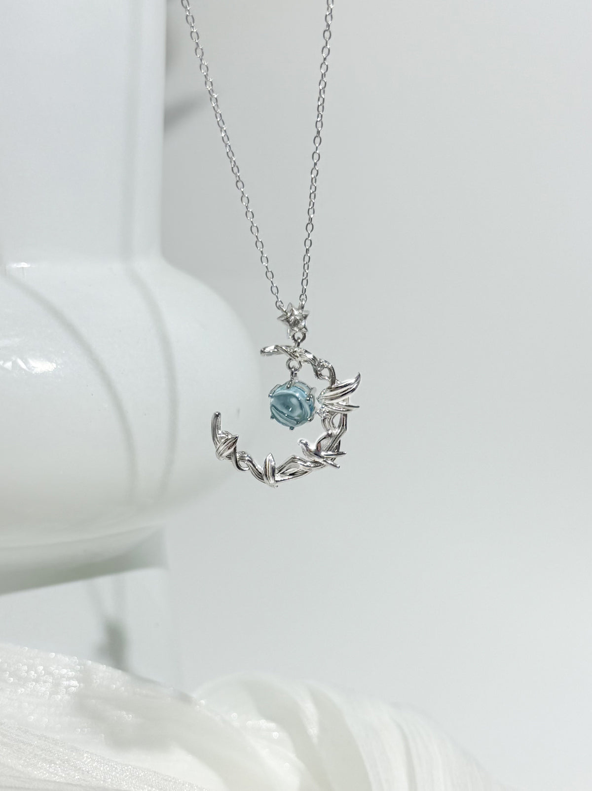 Moon and Star Necklace