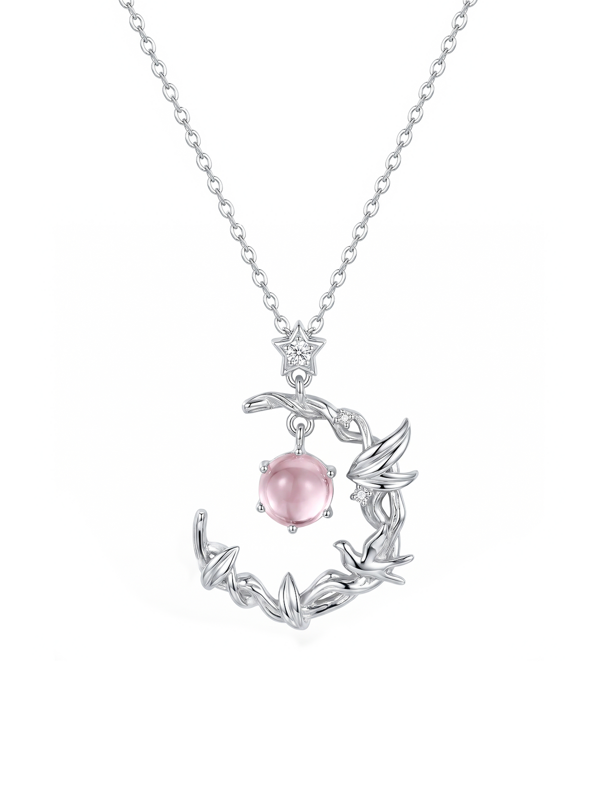 Moon and Star Necklace